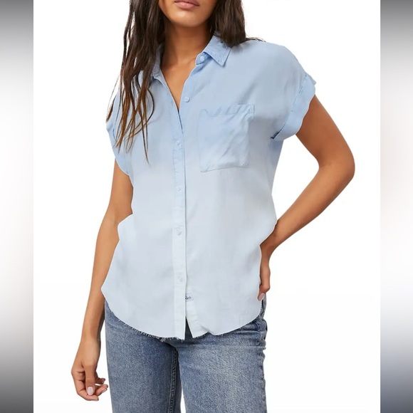 Rails denim soft blouse button up - Picture 2 of 7